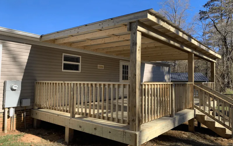 Covered back deck and porch addition — Hickory NC