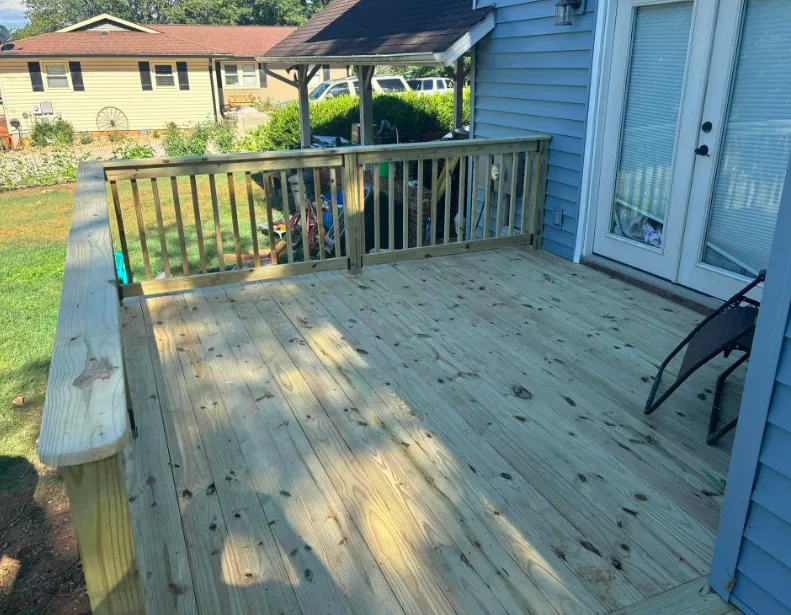 small-wood-deck-installed-Hickory-NC